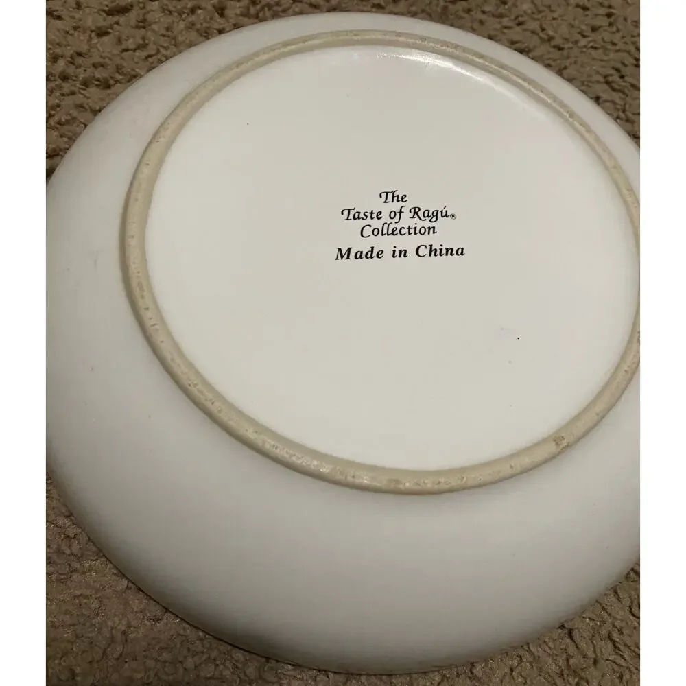 Vintage Ceramic Pasta Bowl The Taste of Ragu Collection Italian Home Decor A2